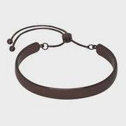 Plain Cuff Slider Bracelet - Chocolate