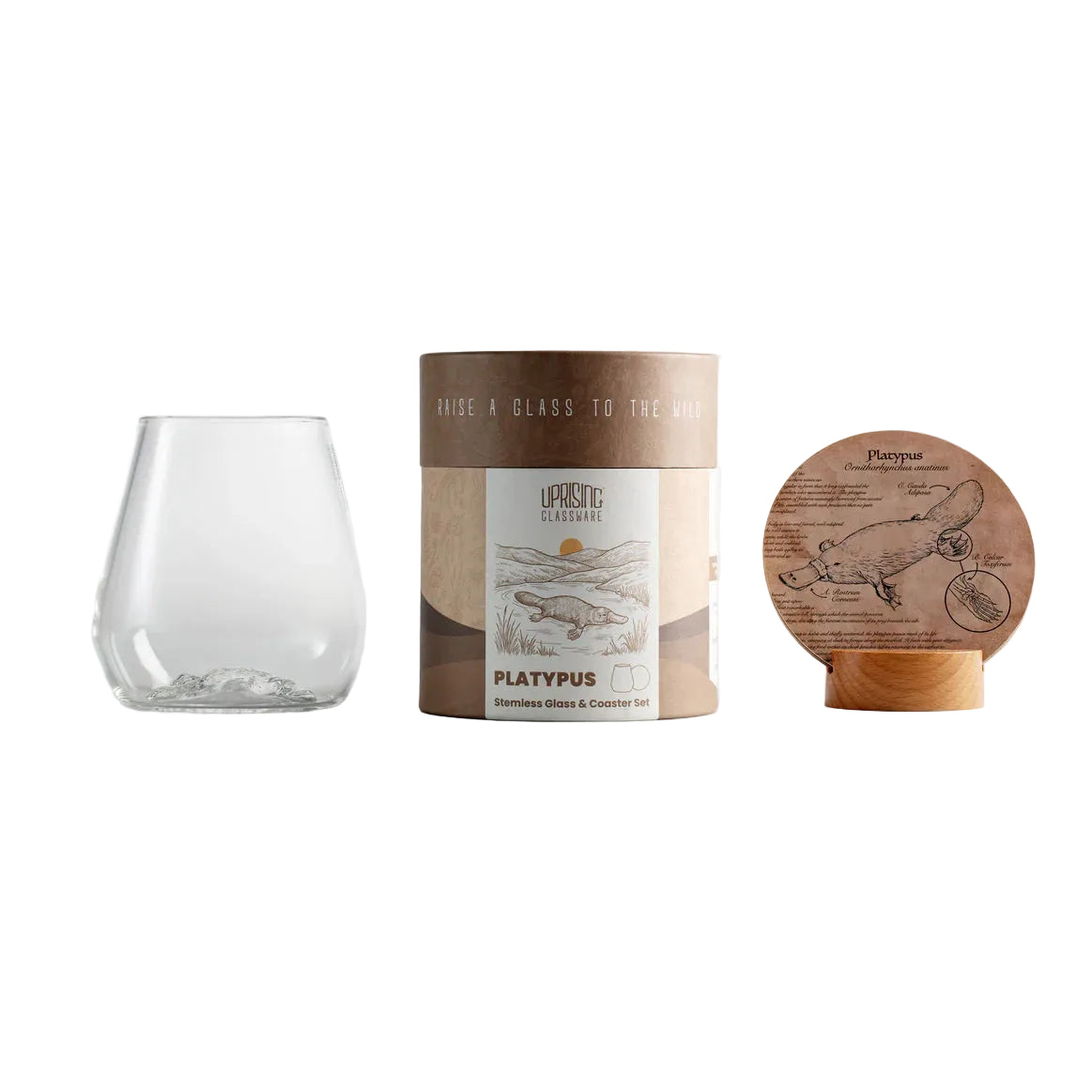 Uprising Stemless Glass - Platypus