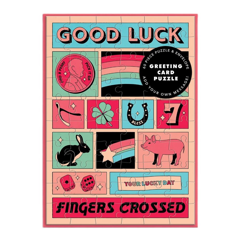 Good Luck Puzzle Greeting Card