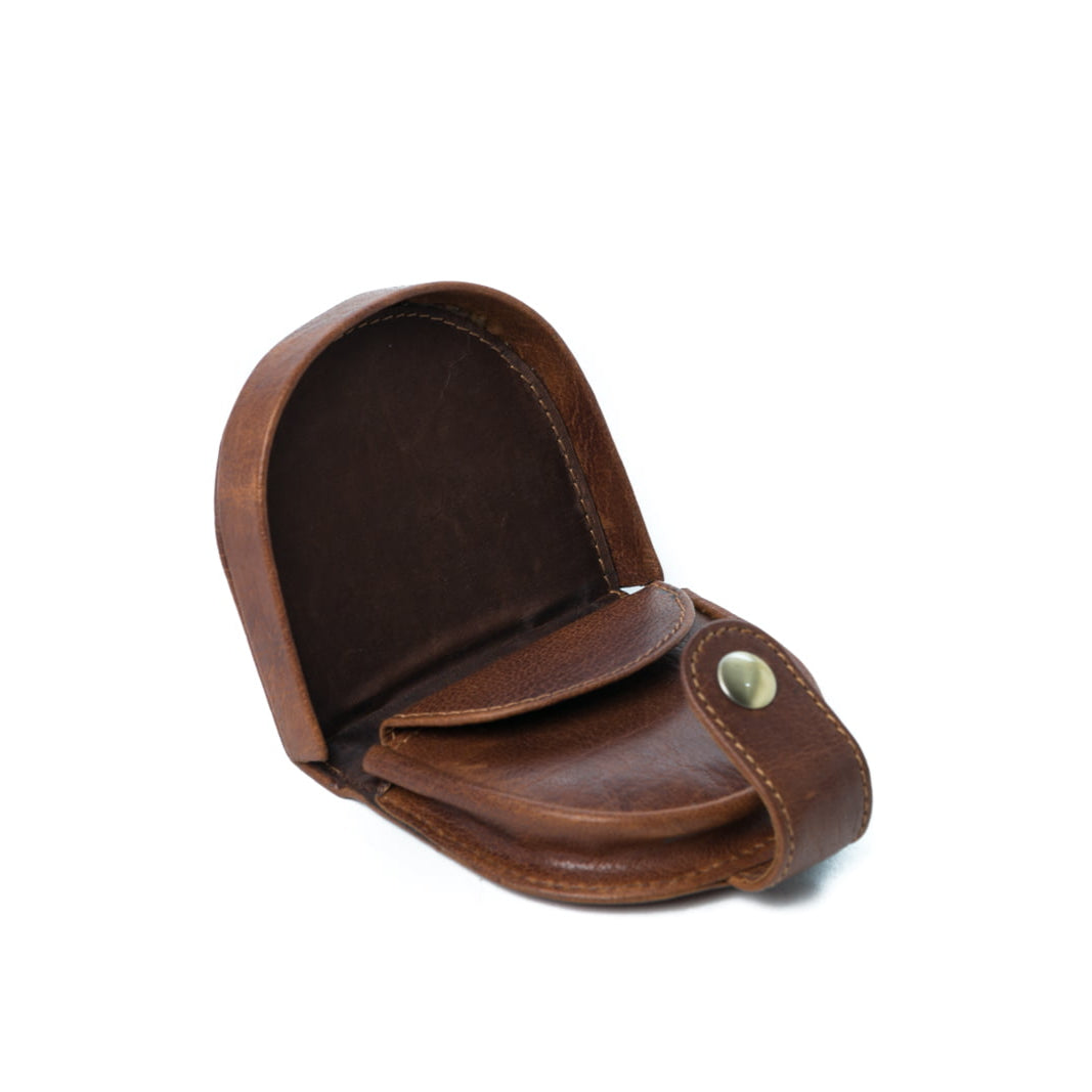 Horseshoe Shaped Leather Pouch