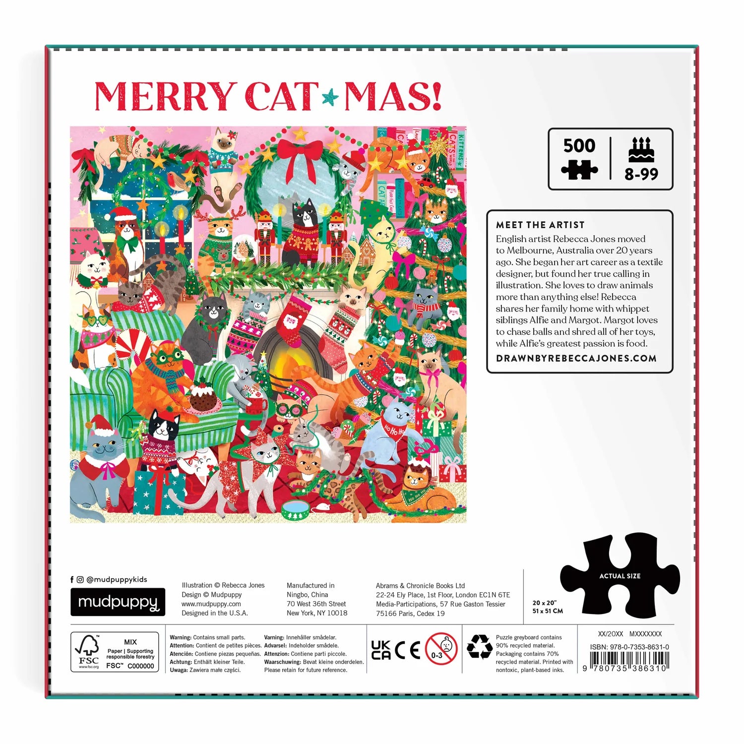 500pc Puzzle - Merry Catmas!