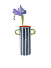 Griffe Blue Stripe Tall Vase