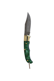 Mini Folding Knife - Green Resin