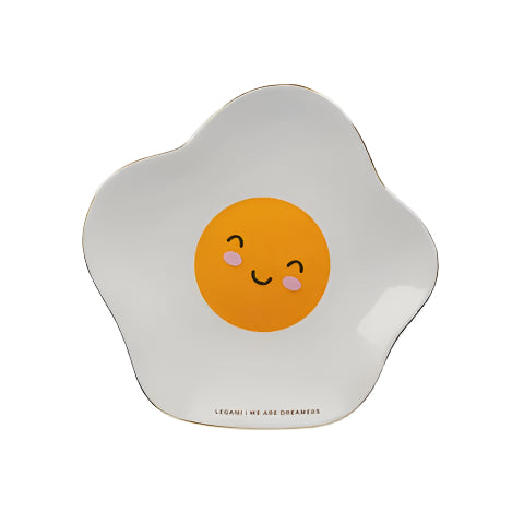 Ceramic Plate - Rings & Things - Egg