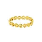 Mini Daisy Chain Band Ring - Gold