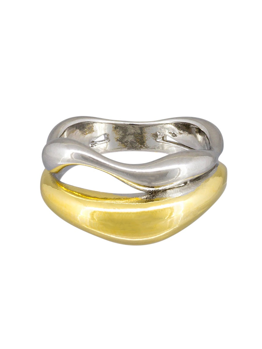 Gold & Silver Curves Ring