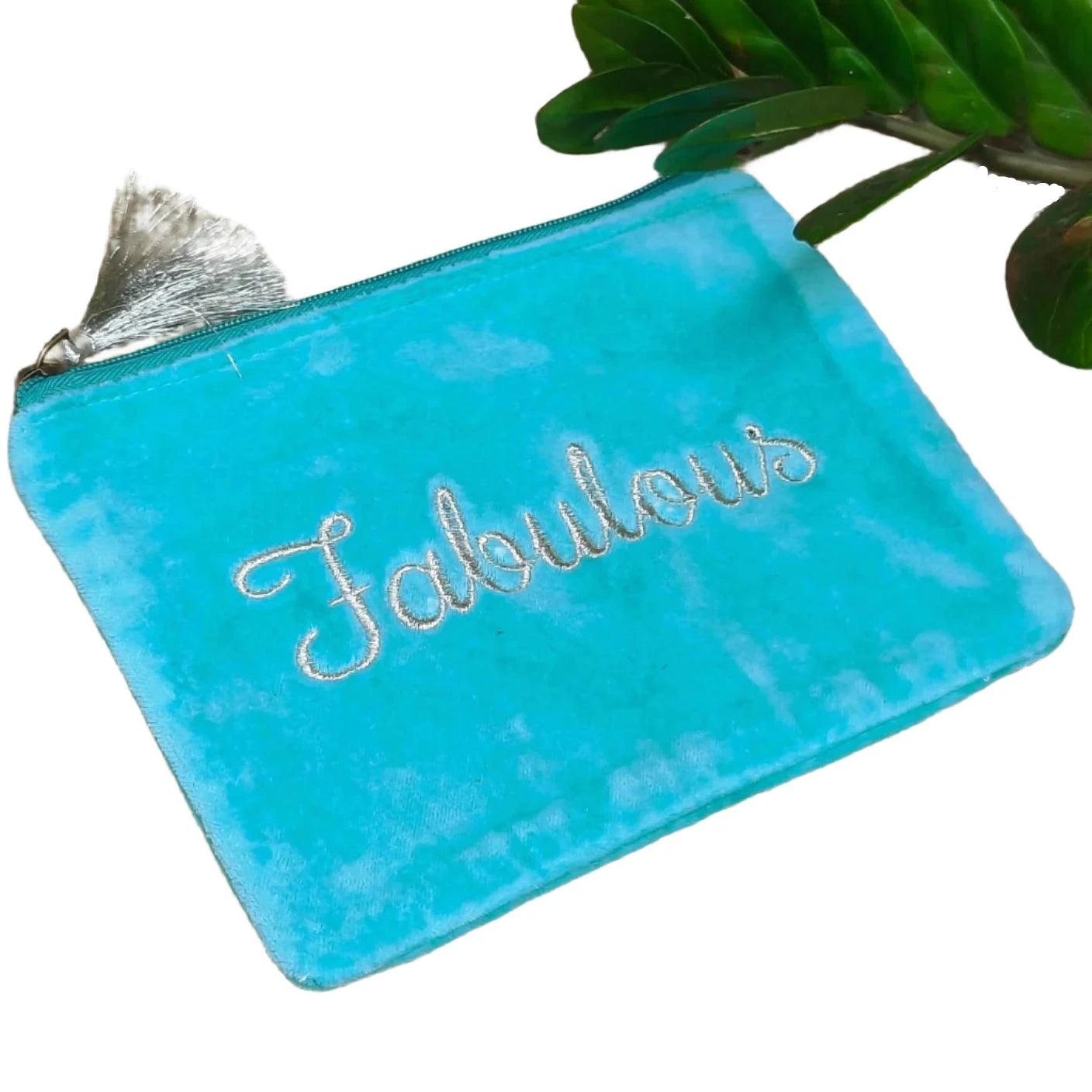 Velvet Pouch - Aqua Fabulous
