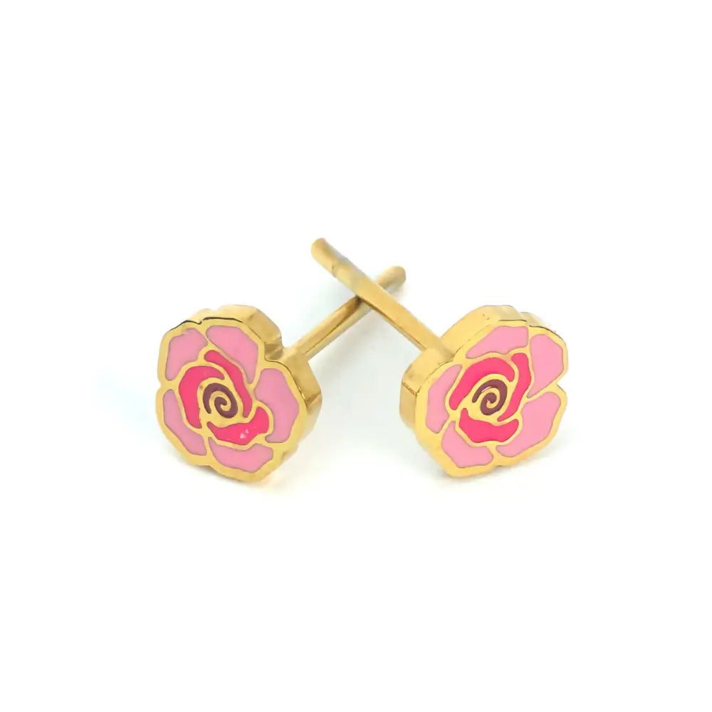 Stud Earrings - Rose