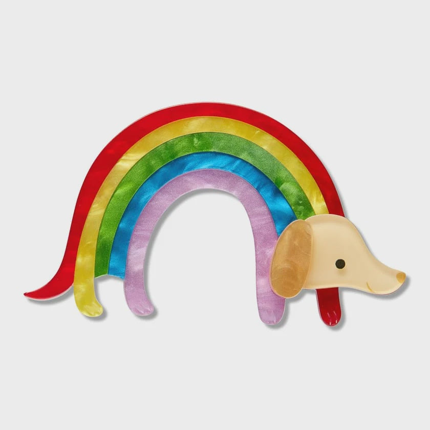 Rainbow Ruff Brooch