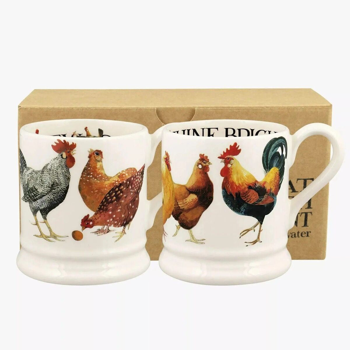 Set of 2 Half Pint Mugs - Rise and Shine