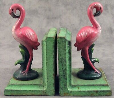 Cast Iron Bookends - Flamingo