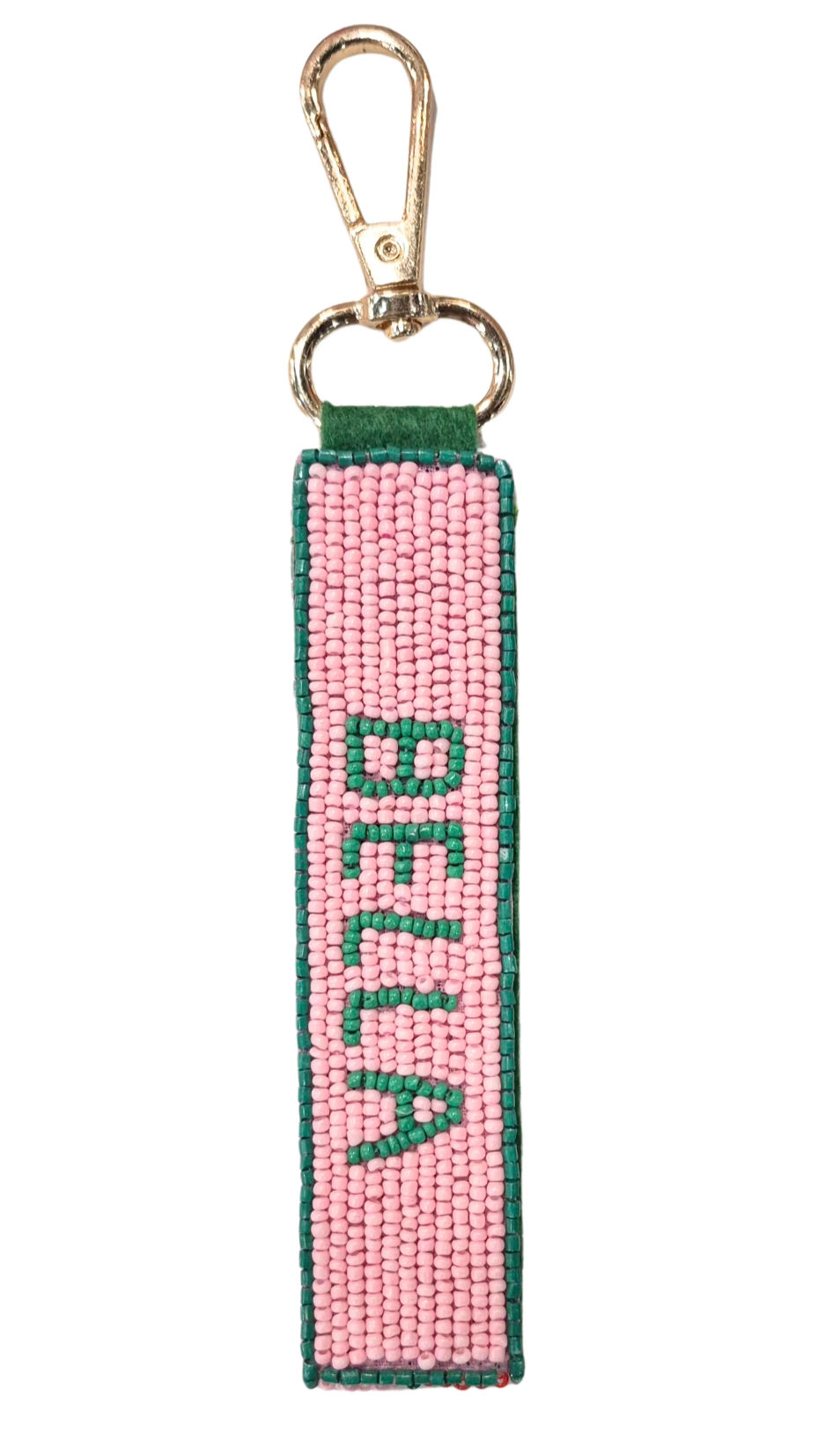 Beaded Keychain Bella pink/green