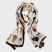 Cappy Cat Scarf - Cream