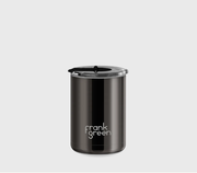355ml Chrome Ceramic Coffee Cup with Hinged Screw Lid - Shadow / Midnight