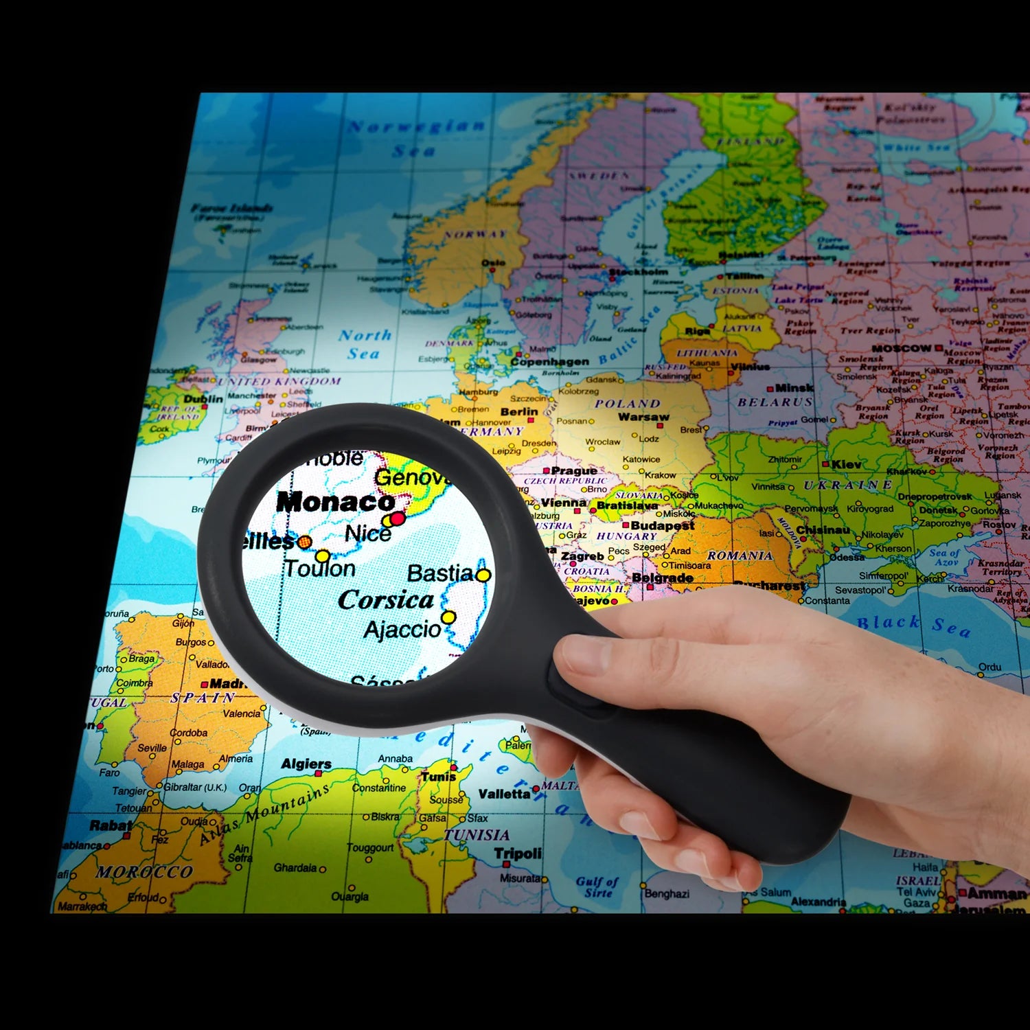 Light Up LED Magnifier - Black