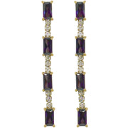 Drop Earrings Solene - Violet Zirconium Oxide