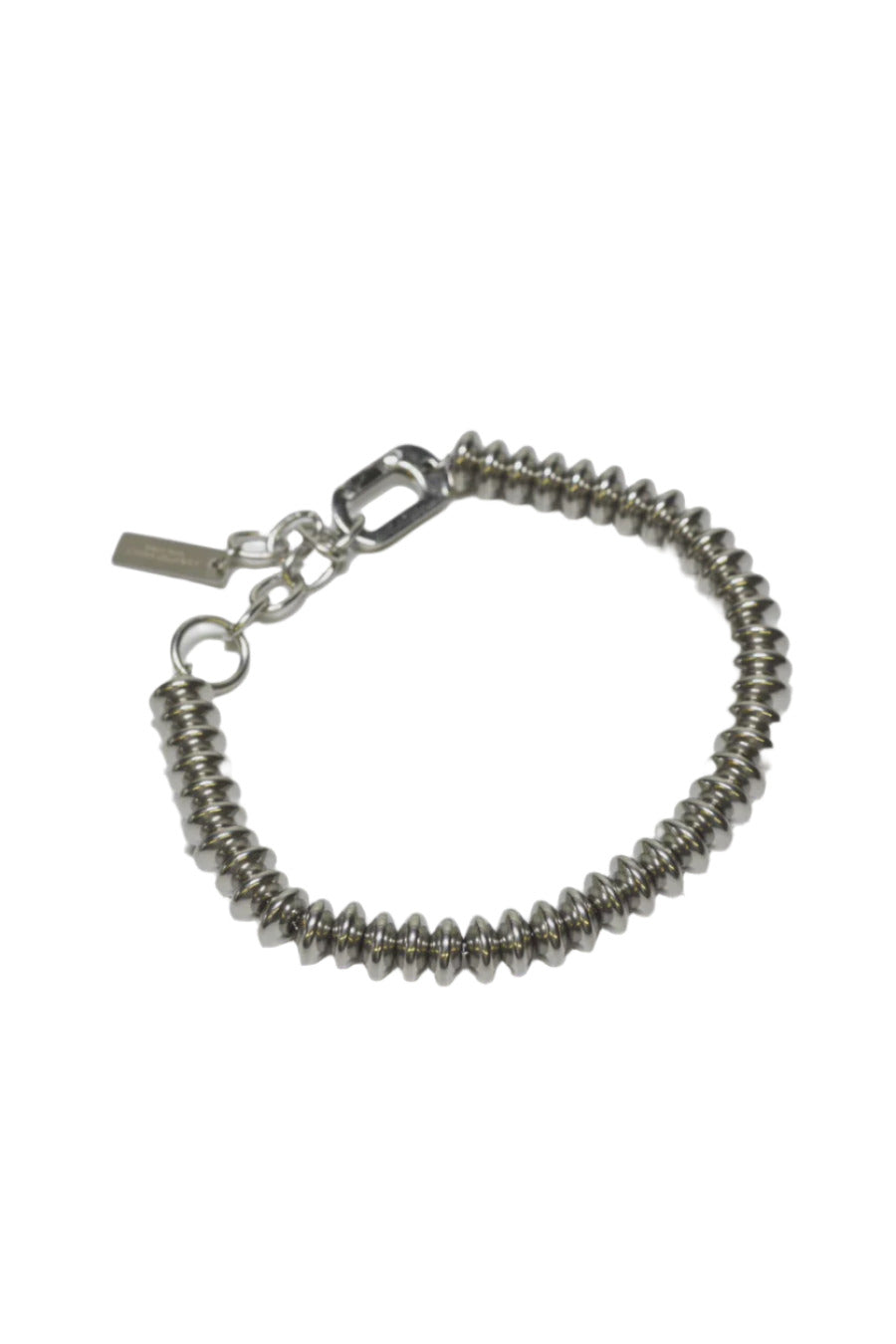 Saucer Beaded Bracelet - Stainless Steel