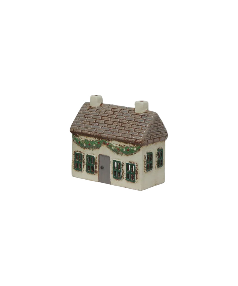 Chrismas Tea Light Cottage with Swag