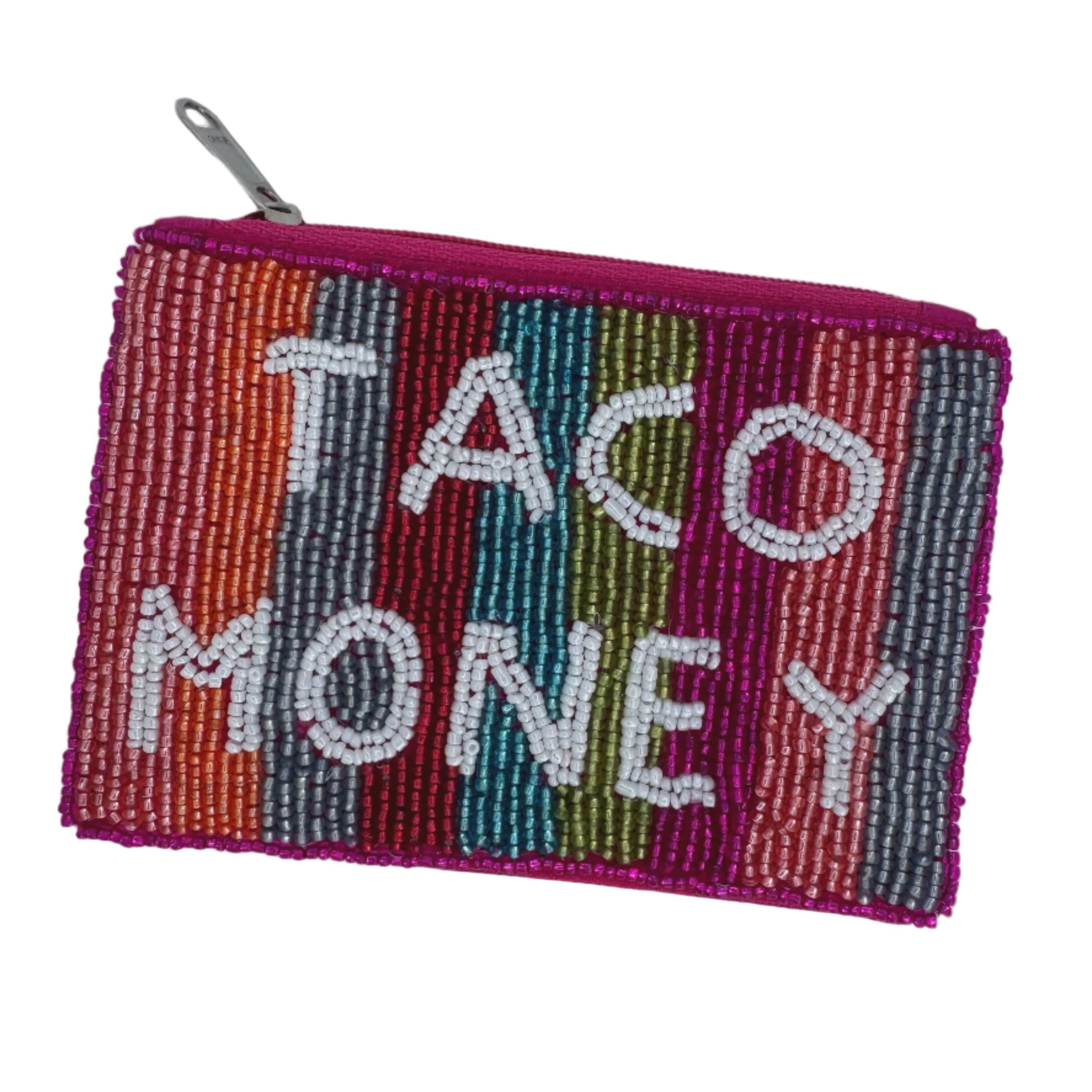 Beaded Coin Purse - Taco Money