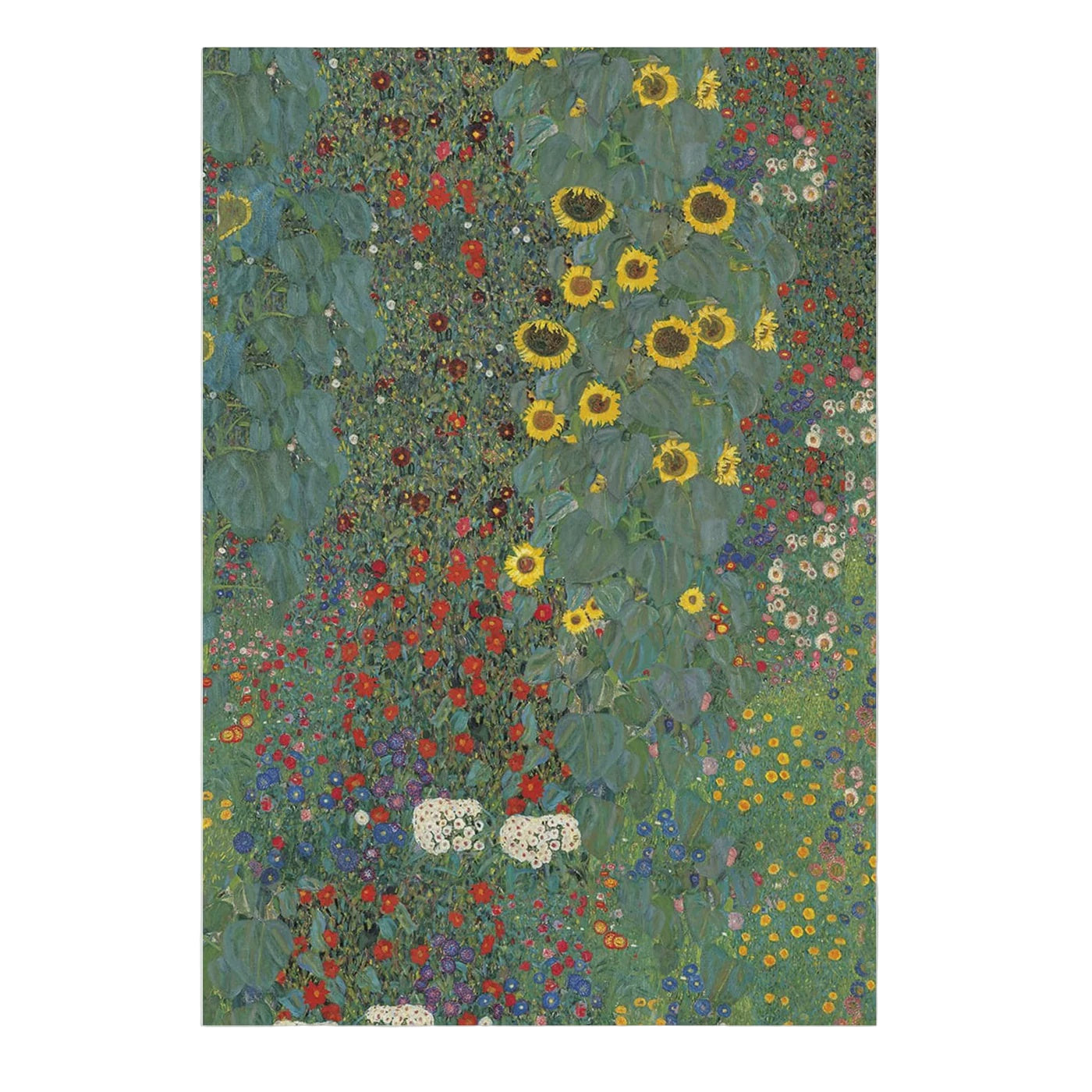 Art Tea Towel - Farm Garden with Sunflowers