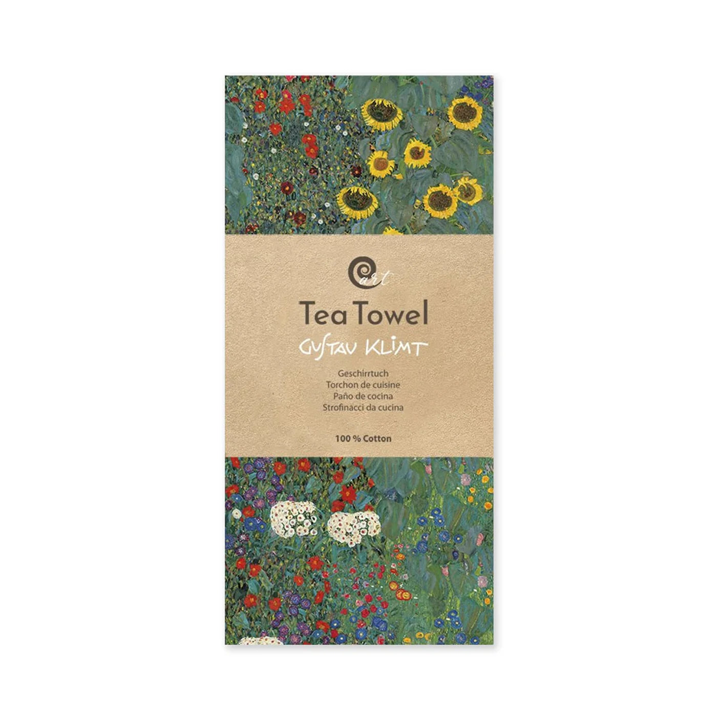Art Tea Towel - Farm Garden with Sunflowers