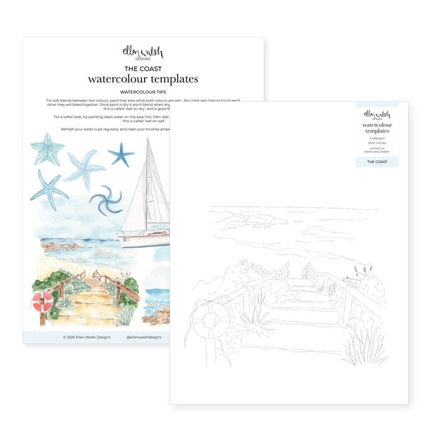 Watercolour Templates - The Coast