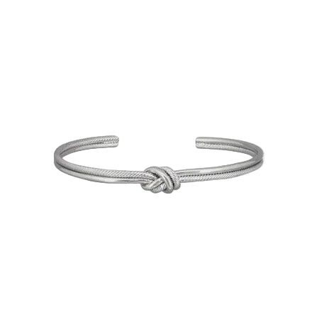 Single Knot Bangle - Silver