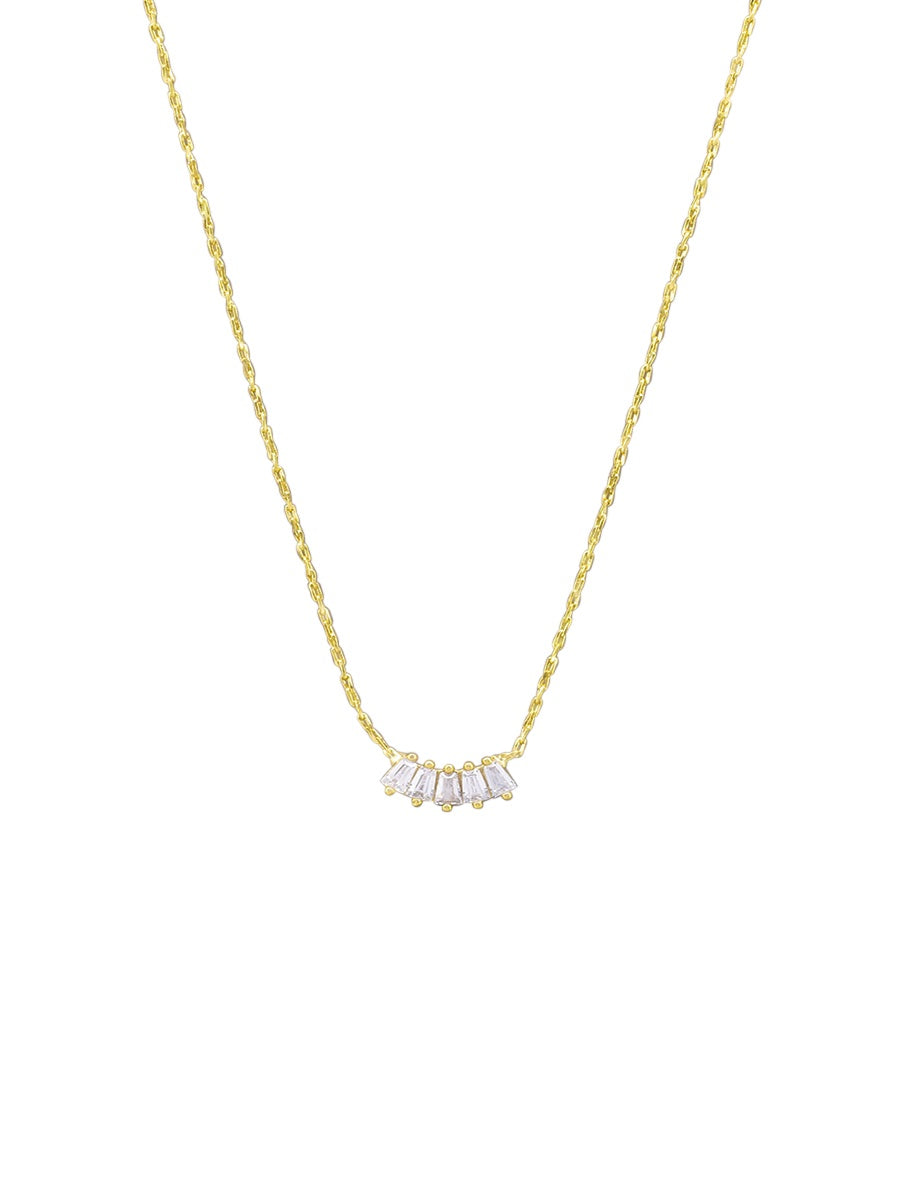 Petite Crystal Necklace - Gold