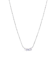 Petite Crystal Necklace - Silver