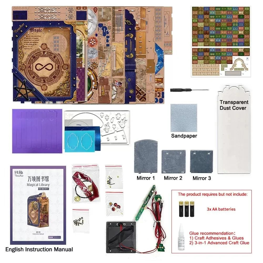 3D Book Nook Puzzle Kit - Magical Library