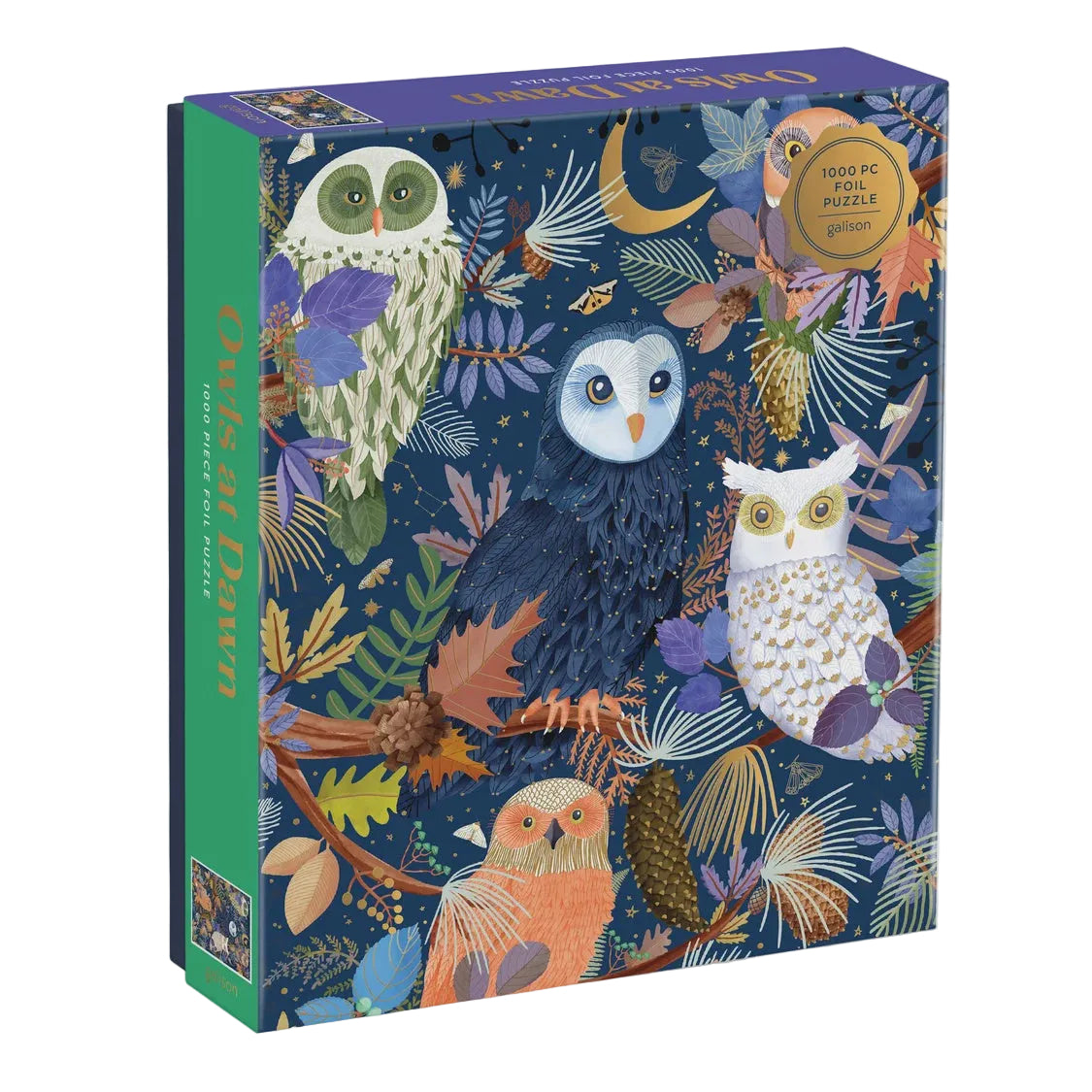 1000pc Foil Puzzle - Owls At Dawn