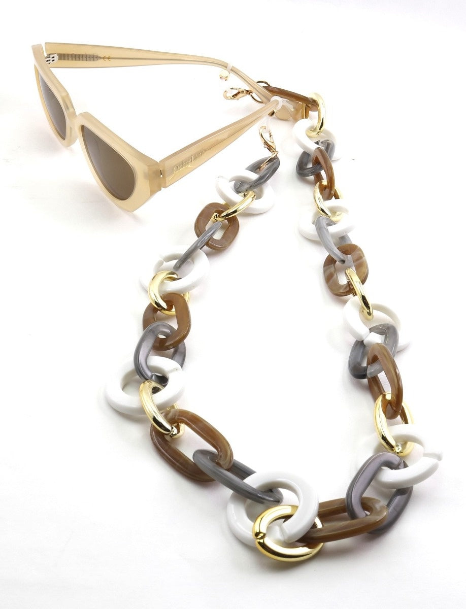 Glasses Chain - Grey/White