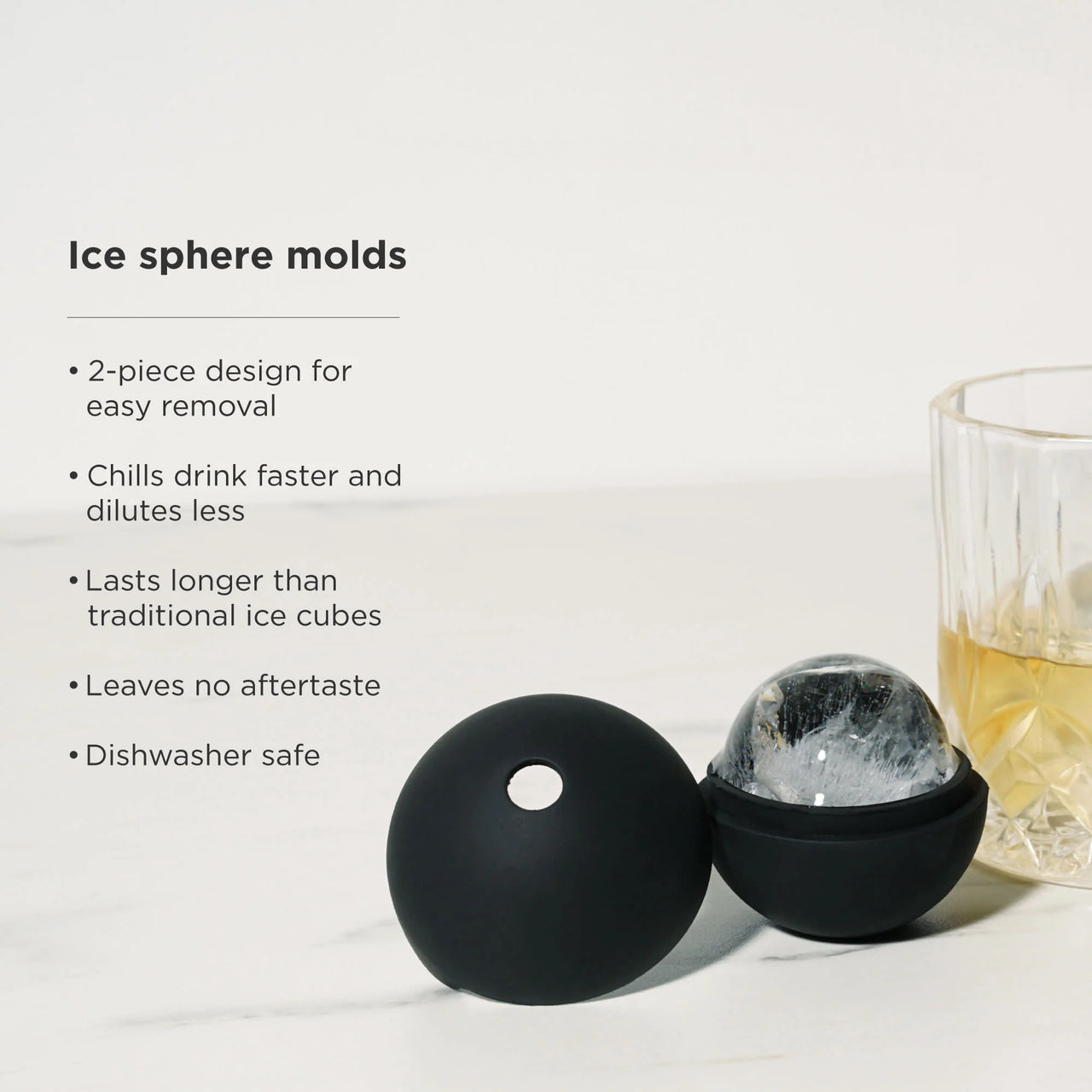 Viski Liquor Glass and Ice Sphere Box Set