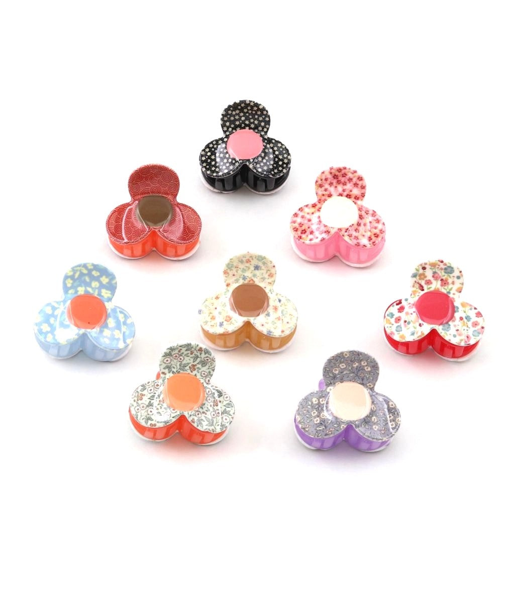 Hair Clip Small - Flower Print