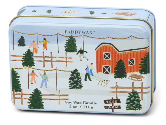 Holiday Tin Candle - Tree Farm (Tabac & Pine)