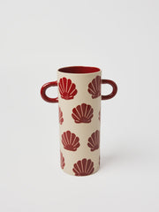 Griffe Tall Vase - Burgundy Shell
