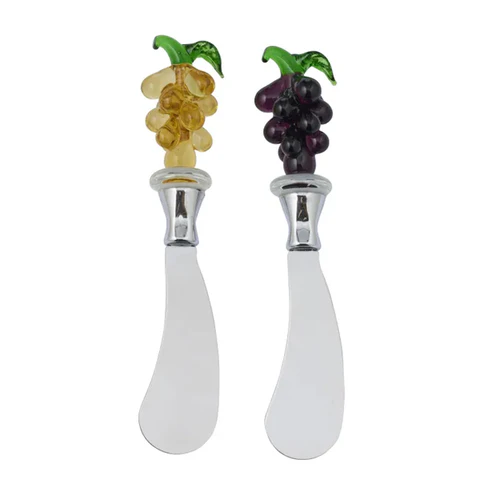 Vino Glass/Metal Spreaders - Set of 2