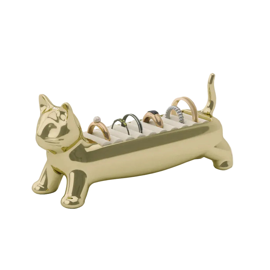 Ali Cat Ring Holder -  Brass