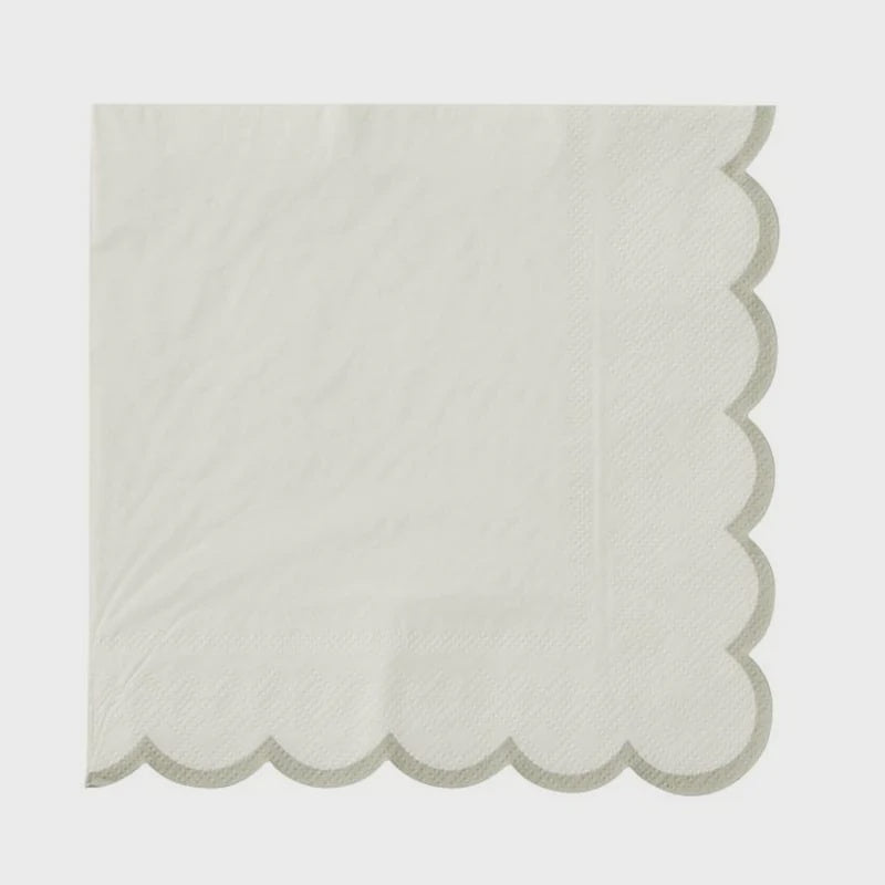 Paper Napkin - Halcyon White/Silver