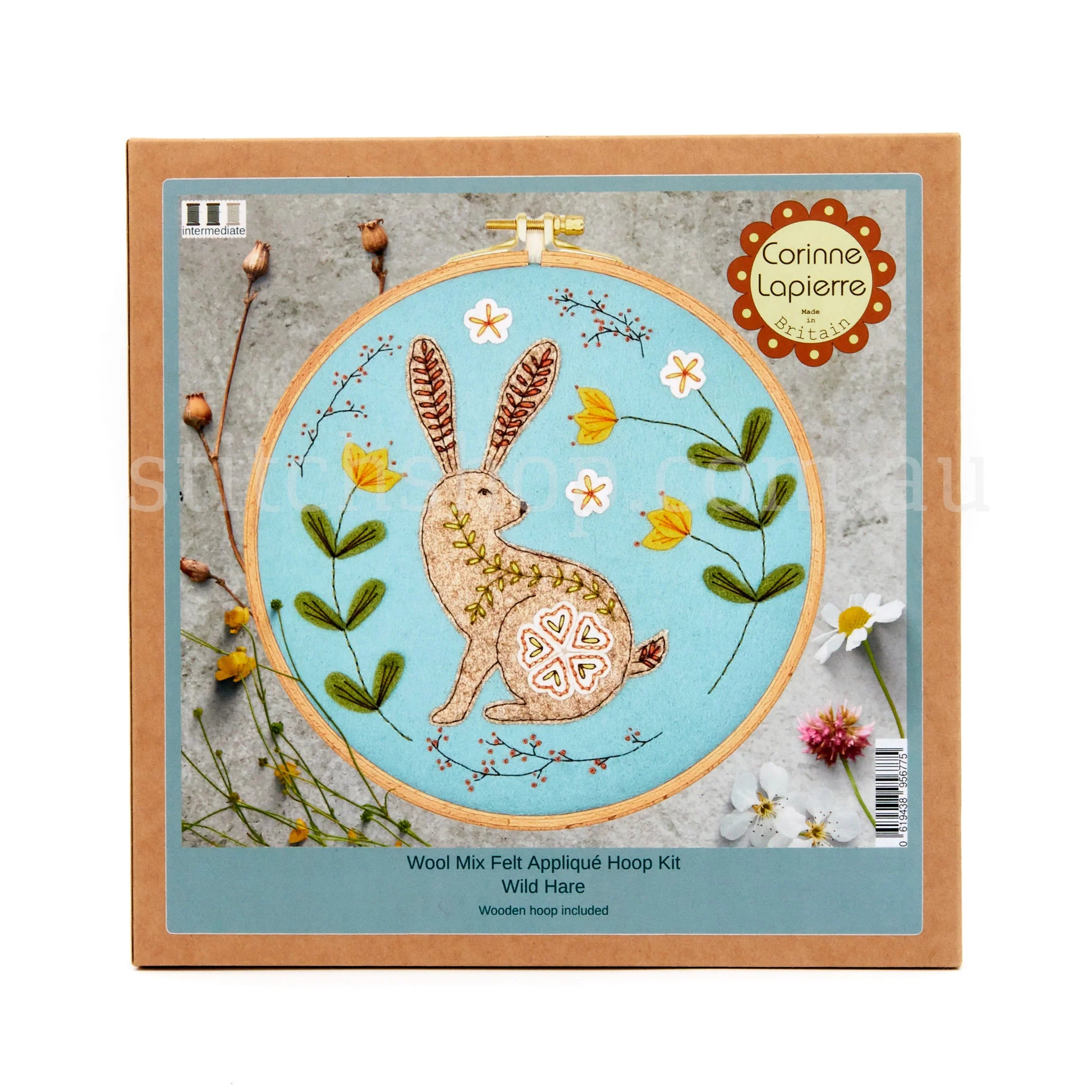 Felt Applique Hoop Kit - Wild Hare