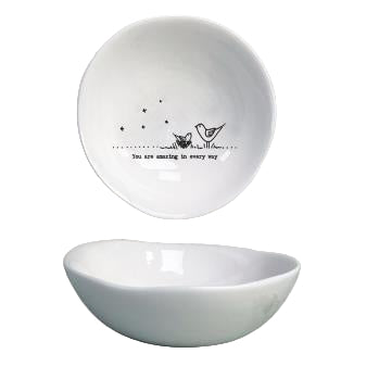 Wobbly Porcelain Bowl (M) - You Are Amazing In Every Way