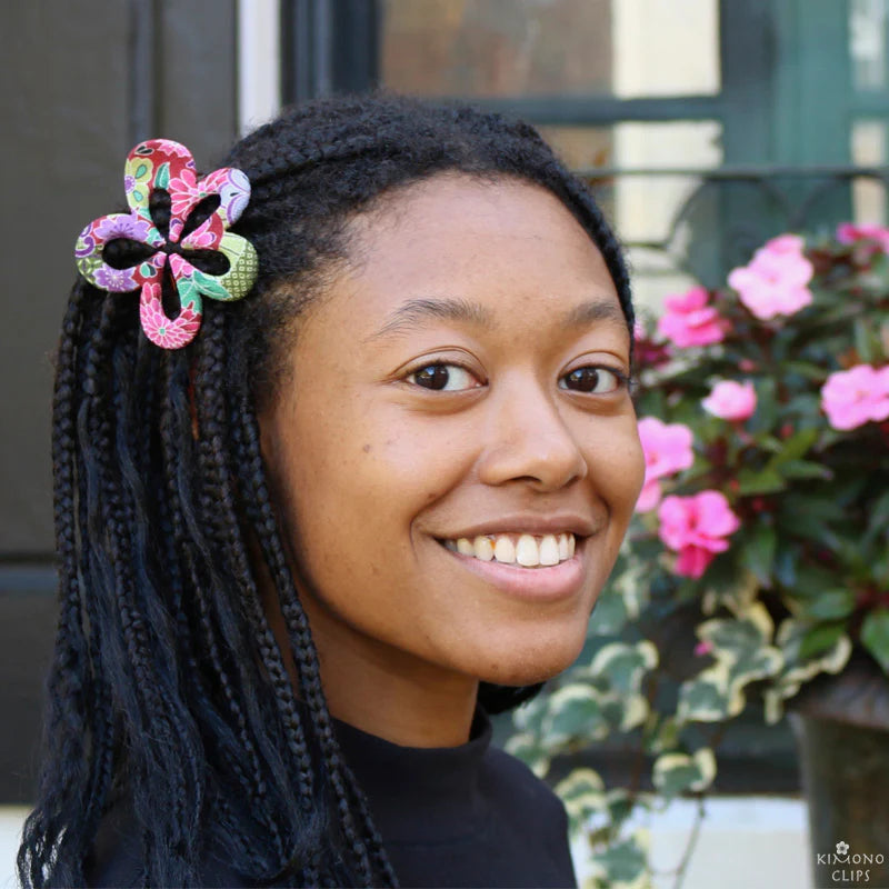Open Petal Flower Hair Clip - Large