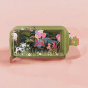 Message In A Bottle 3D Cut Card - Dogs and Balloon