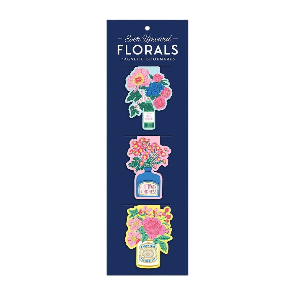 Magnetic Bookmarks Set of 3 - Ever Upward Floral