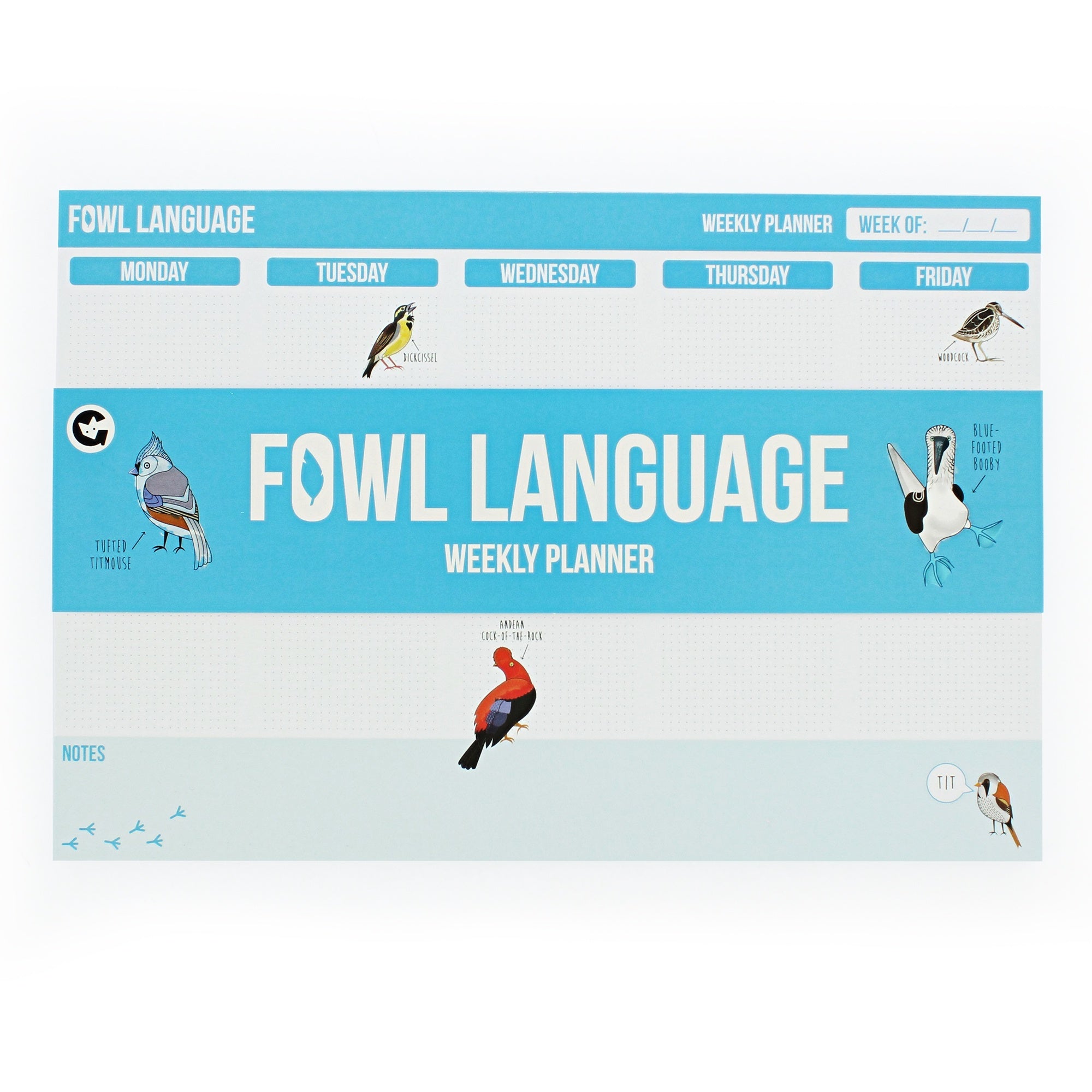 Fowl Language Weekly Desk Planner