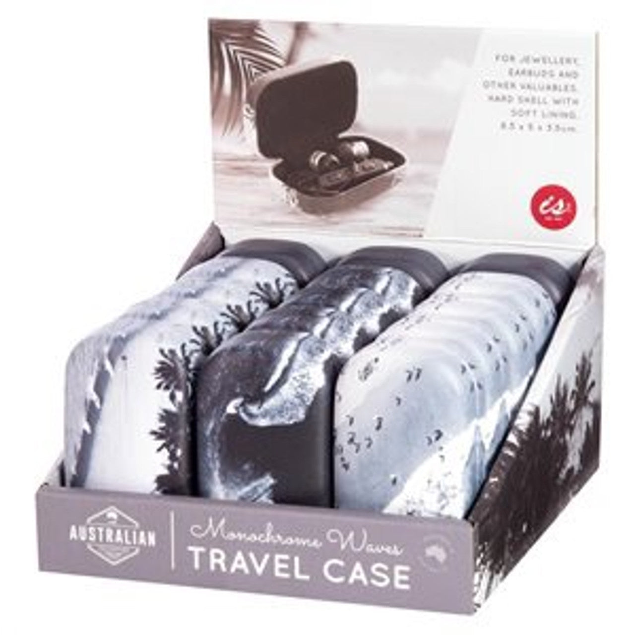 Travel Case - Monochrome Waves