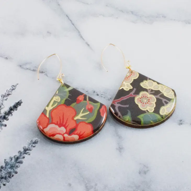Oversize Fan Bold Peony Earrings