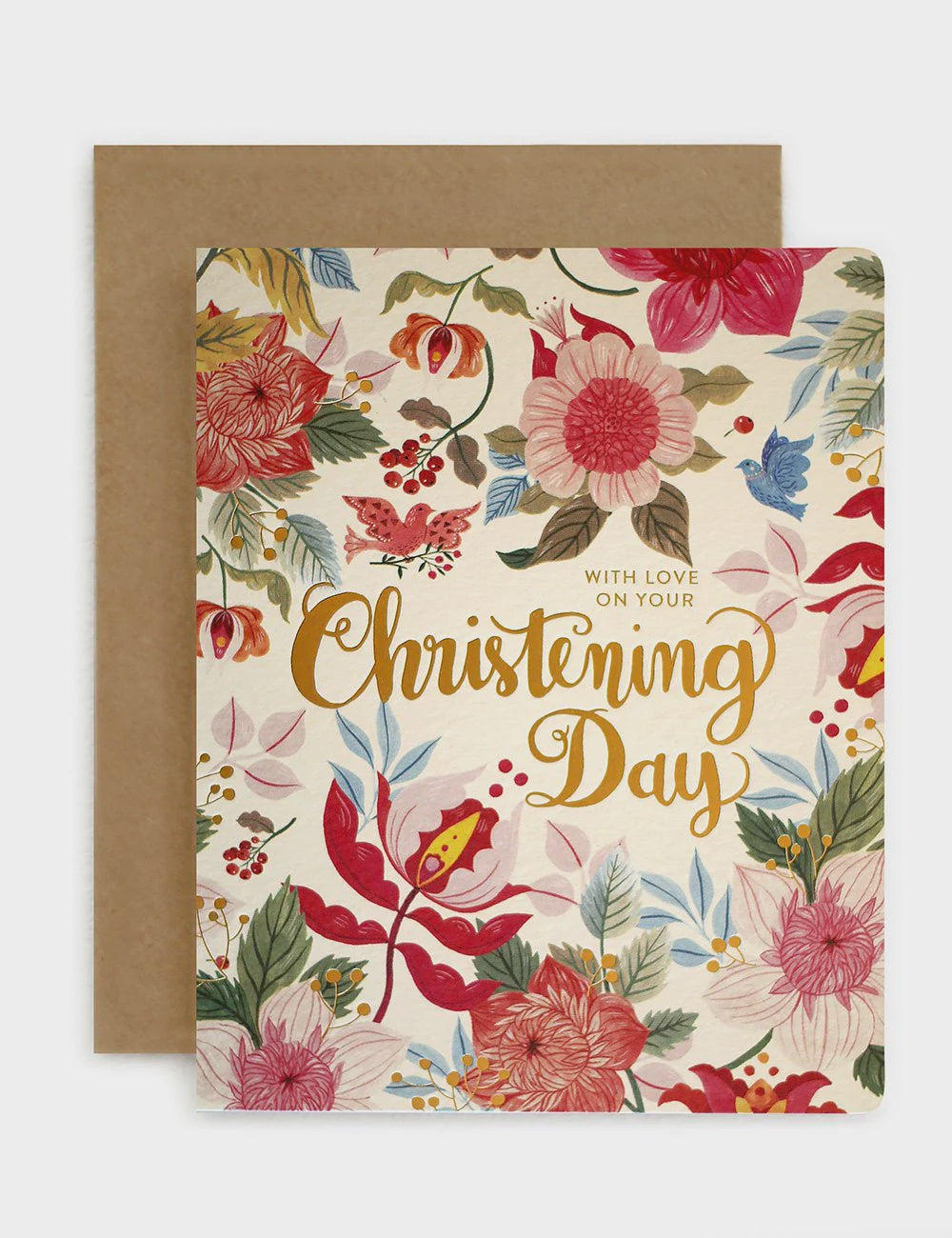 Folk Christening Day Card