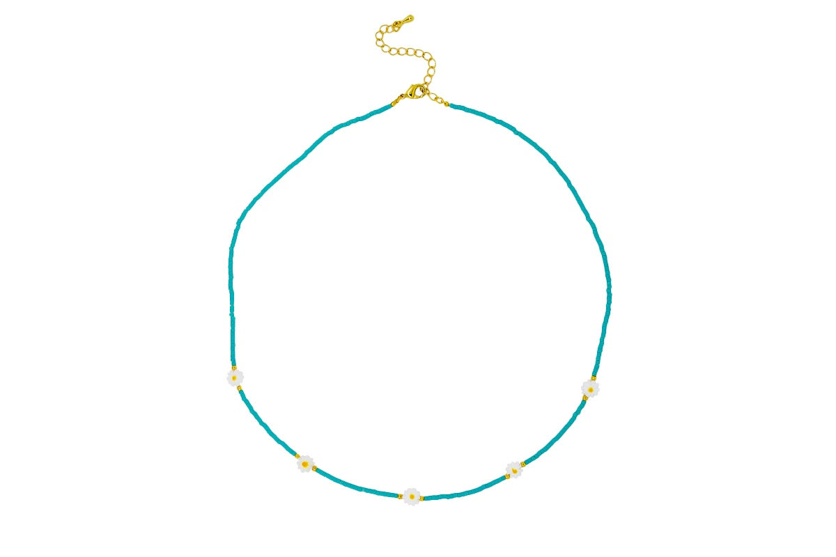 Turquoise Seaside Daisy Necklace