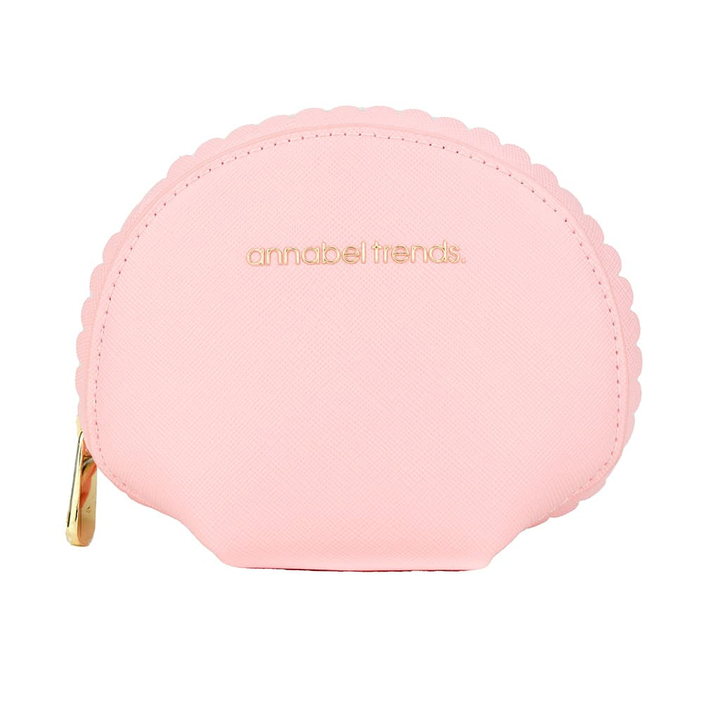 Vanity Scalloped Small Pouch - Baby Pink